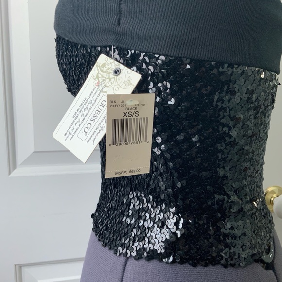 Vintage Guess Sequined Tube Top - Picture 5 of 7
